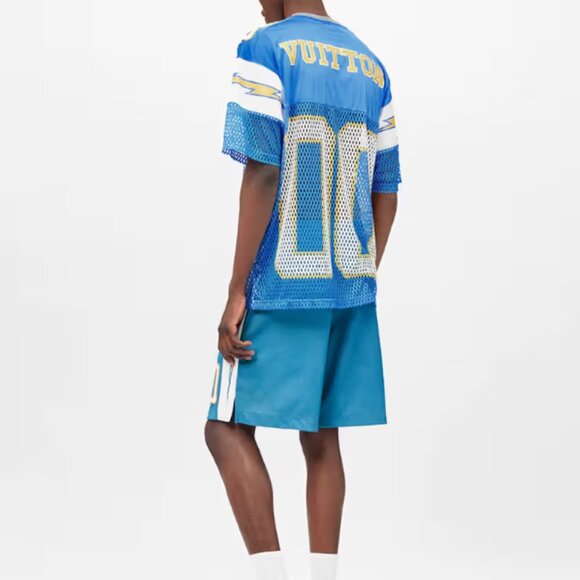 LOUIS VUITTON X VIRGIL ABLOH SS22 CHARGERS FOOTBALL MESH JERSEY SIZE SMALL NWOT - Picture 3 of 4